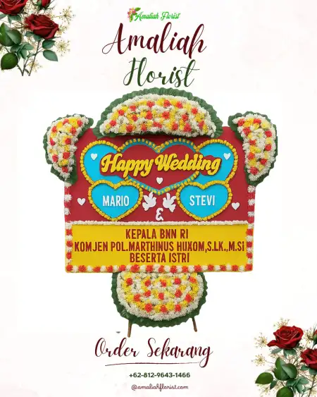 Papan Bunga Pernikahan Jatibening